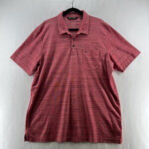 Travis Mathew Shirt Mens XXL Tender Hooligan Golf Polo Spacedye Interlock Red